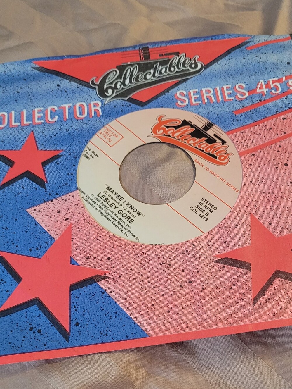 Collectables Series 45's Vintage Record Sleeve with Lesley Gore Single